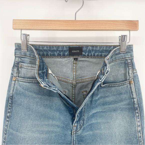 NWT Khaite Vanessa High Rise Slim Fit Straight Leg Jeans in Light Wash Size 25 - Picture 11 of 16